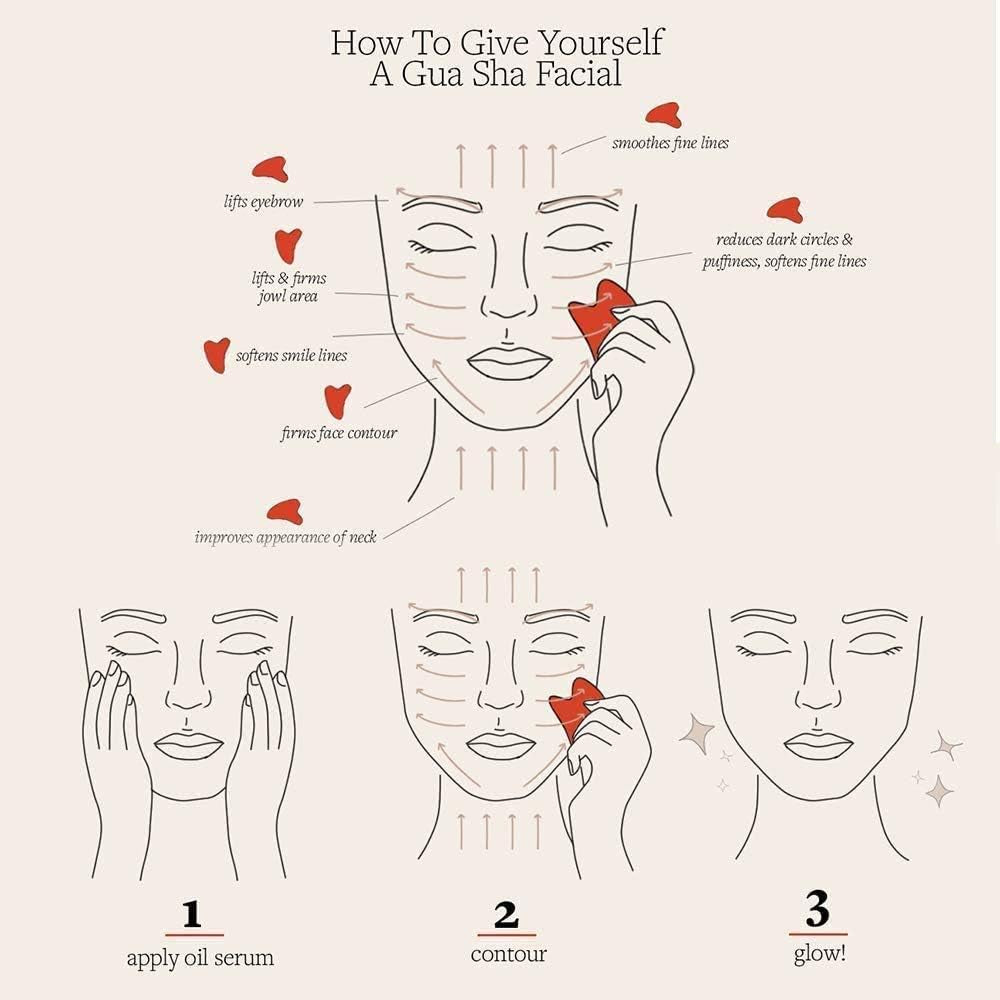 Rose Jade Gua Sha Tool for Facial and Body Massage - Therapeutic Scraping Board for Wrinkle Prevention and Toxin Removal in Spa and Acupuncture Treatments