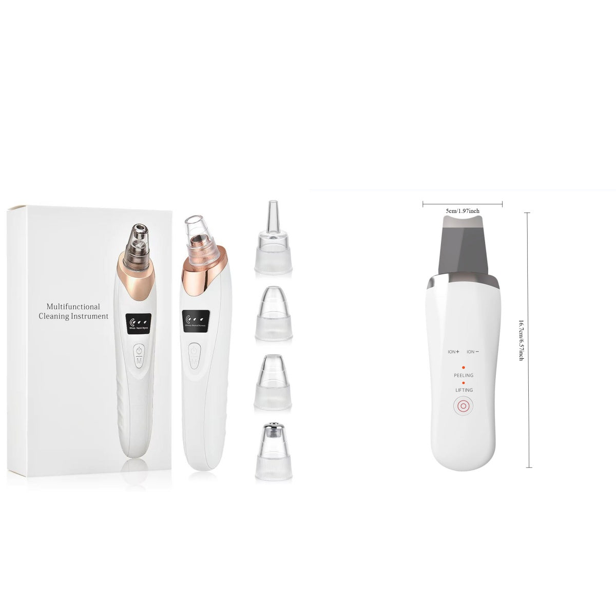 Electric Ultrasonic Skin Scrubber Face Spatula Home Ultrasonic Skin Scrubber Facial Cleaner Handheld Mini Derma Galvanica Tightening Face Scrubber Machine Skin Scrubber USB Ultrasonic