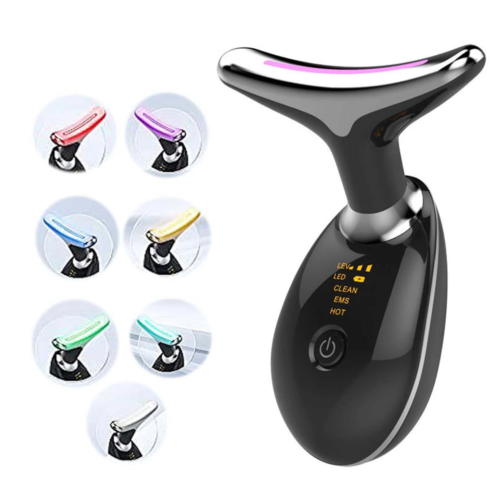 Neck Face Beauty Device, Skin Care Facial Massager, 3 in 1 Portable Face Massager for Skin Care, Face Sculpting Tool, Vibration, Thermal, Microcurrent