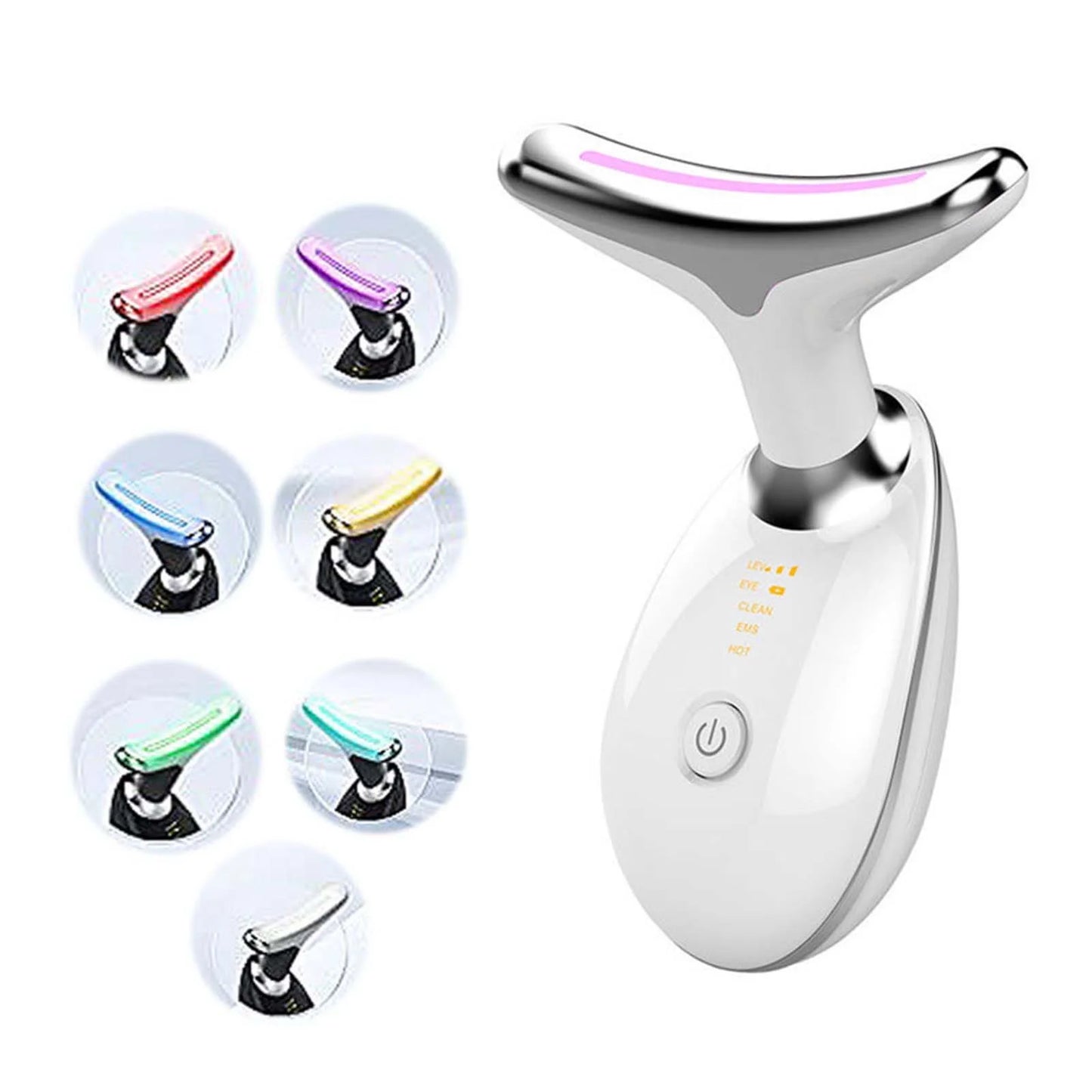 Neck Face Beauty Device, Skin Care Facial Massager, 3 in 1 Portable Face Massager for Skin Care, Face Sculpting Tool, Vibration, Thermal, Microcurrent