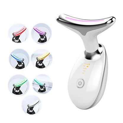 Neck Face Beauty Device, Skin Care Facial Massager, 3 in 1 Portable Face Massager for Skin Care, Face Sculpting Tool, Vibration, Thermal, Microcurrent