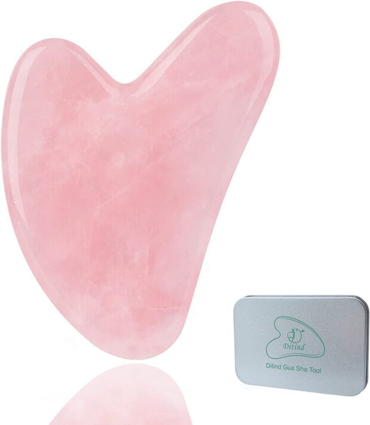 Rose Jade Gua Sha Tool for Facial and Body Massage - Therapeutic Scraping Board for Wrinkle Prevention and Toxin Removal in Spa and Acupuncture Treatments